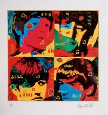 Kino Mistral "FAB4 - BEATLES- Omaggio a WARHOL" Litografia cm.23x21+COA