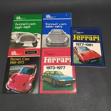 Lotto di 5 libri Ferrari cars 1946/1981, Brooklands Books in inglese. Discreti