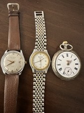 Lotto 3 Orologi Vintage Automatico Quarzo Da Tasca Swiss Made NO RISERVA