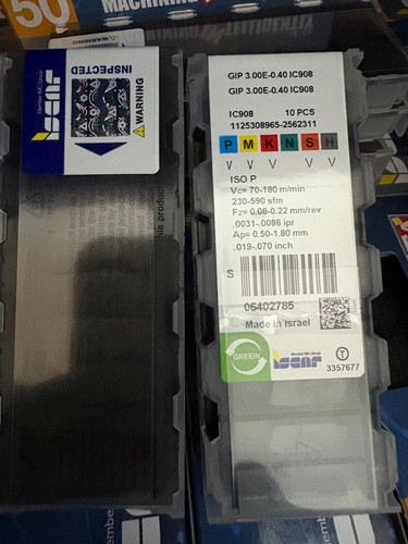 Gip 00e ic908 iscar - 3.00e-0.40, ic908/iscar