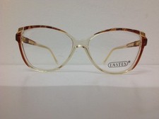 Lastes montatura da vista Vintage 1980 Gatta Plastica Marrone Trasparente Donna