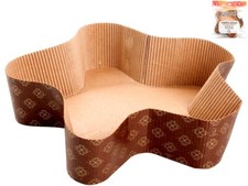 Confezione 3 stampi stella pandoro easy bake in carta gr 500 cm 25x25x6 h 