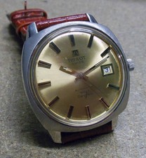 Orologio TISSOT WATCH-cs/met.rodiato/acciaio/automatico/data-anni '70- 38mm