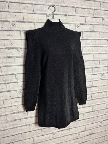 Abito zara nero glitterato - abito,