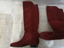 BLUGIRL BLUMARINE - STIVALI DONNA PELLE BORDAUX SCAMOSCIATI - TG 38  