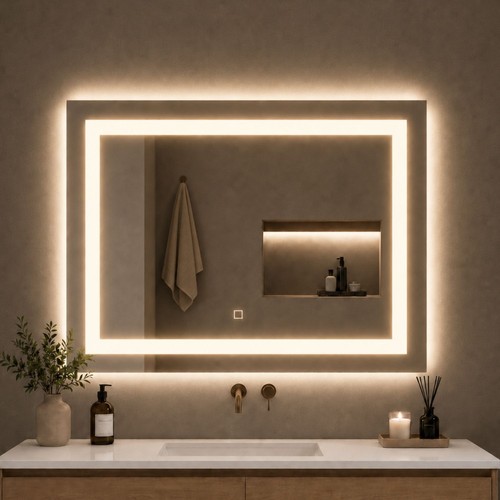 Specchio rettangolare led - rettangolare,