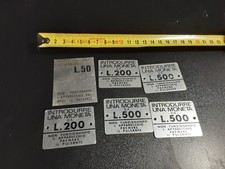 6 VECCHIE TARGHETTE PER BILANCE COSÌ COME IN FOTO