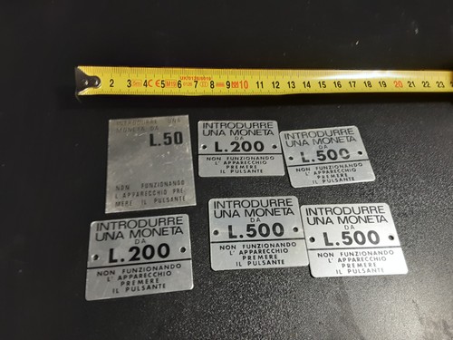 Vecchie targhette per - 6,