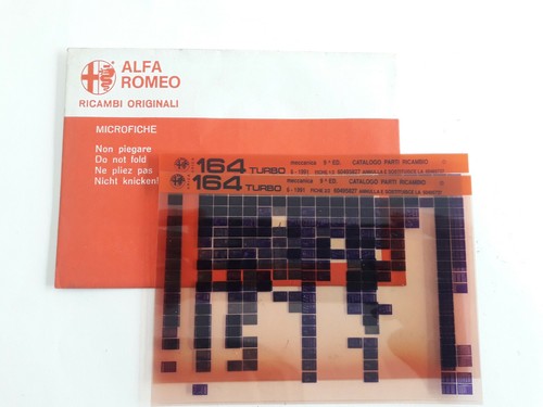 Microfiche alfa romeo - romeo, modello