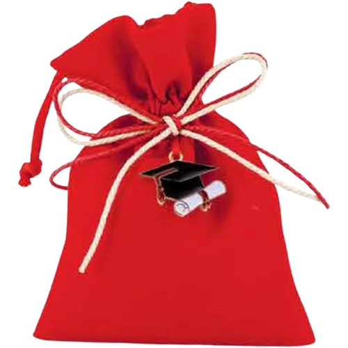 Sacchetto laurea rosso - pz,