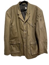 A. TIZIANO - Giacca blazer toppa gomito militare nuova con etichette tela cotone 4XL