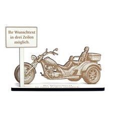 Espositore regalo denaro "Trike" - espositore decorativo con triciclo moto e personale
