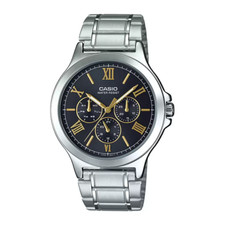 CASIO MTP-V300D-1A2UDF OROLOGIO UOMO ACCIAIO NERO MULTIFUNZIONE 40mm SOTTOCOSTO