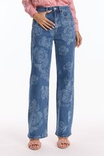 Jeans rosa vita alta blu IL