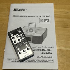Jensen JIMS190 Telecomando