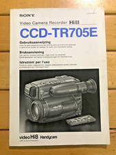 SONY - MANUALE "CCD-TR705E" VIDEO CAMERA RECORDER Hi8