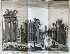 THOMAS SALMON VESTIGI DEL FORO DI NERVA IMPERATORE IN ROMA FORO TRAIANO 1759