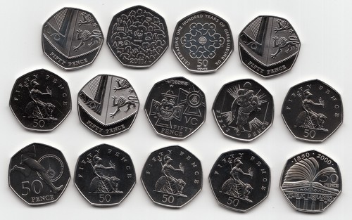 Monete pence 50p dal - da,