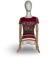 T-shirt Save The Queen a righe