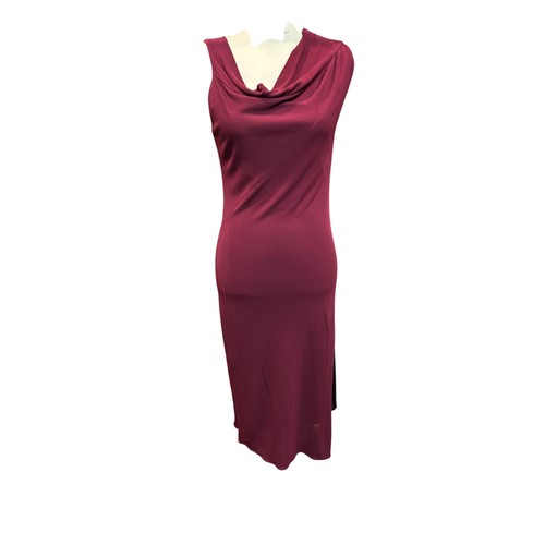 Abito midi bordeaux narciso - abito,