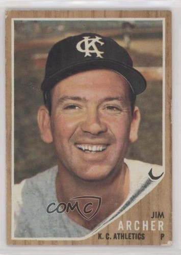 1962 topps jim archer - 1962,