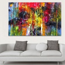 Quadro astratto colorato tela