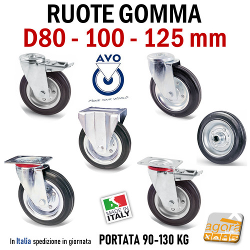 Ruote carrelli ruota gomma - ruote,