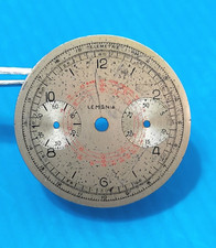 lemania 2651 omega 33.3 part dial nos chronograph  monopulsante