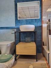 MOBILE BAGNO AZZURRA - CASSETTO CIOTOLA IN CORIAN SPECCHIO CON LUCE INCORPORATA