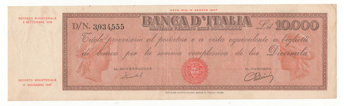 10000 lire titolo - 10000,