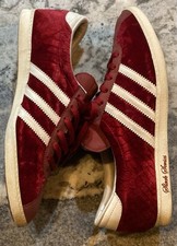 Vintage 2007 Adidas Gazelle Red Velvet "Sleek Series" 6.5 W 38 Tokyo Japan Samba Lo