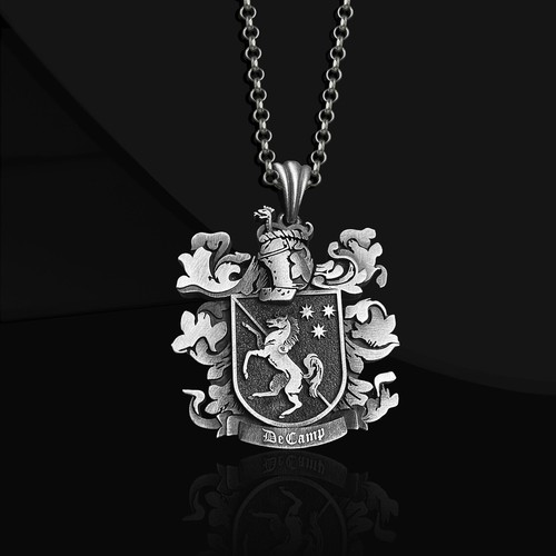 Collana stemma argento - collana,