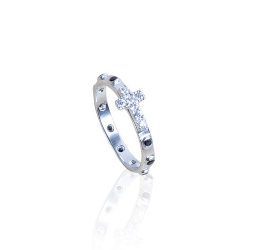 Anello rosario con - anello, zirconi