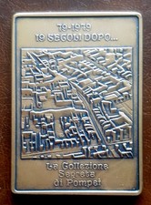 LINGOTTINO IN BRONZO COMMEMORATIVO DI "POMPEI" - ZECCA PRIVATA-BR-OTTIMO STATO