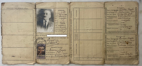 Raro passaporto marca bollo - raro,