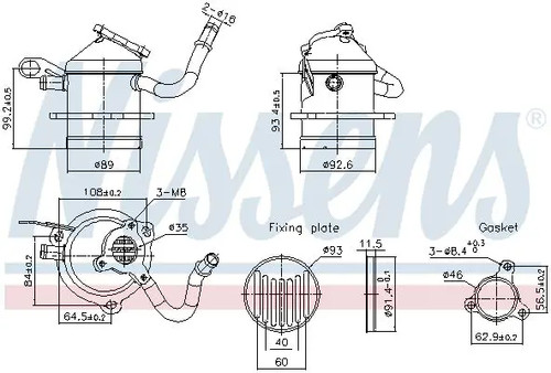 Radiatore gas scarico - di,