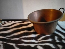 paiolo rame cm 28 mai usato manico lungo