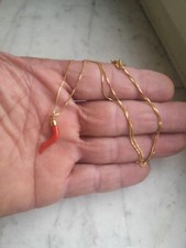 COLLANA +  AMULETO  CORNO  DI