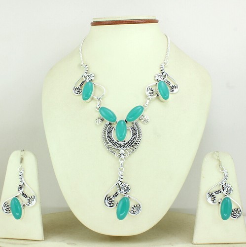 Collana orecchini pietra - orecchini,