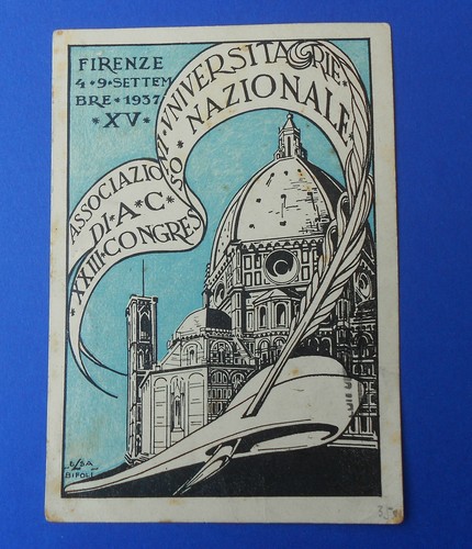 Cartolina firenze congresso - firenze,
