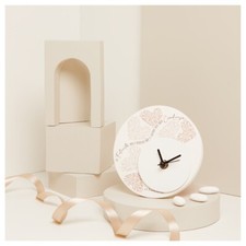 Orologio decoro cuore rosa ø