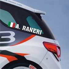 2 ADESIVI NOME PILOTA AUTO RALLY