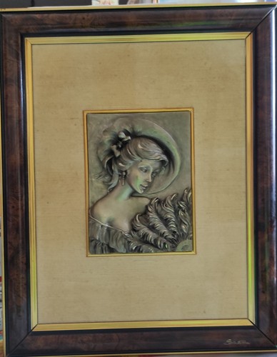 Quadro targa donna parigina - targa,