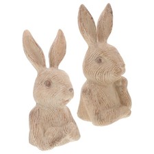 2 pezzi in resina coniglio