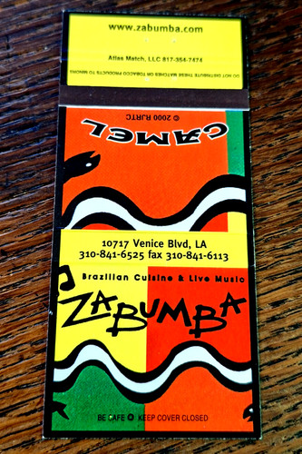 Vintage matchbook zabumba - vintage, matchbook: