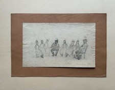 Disegno Persone Am Tavolo 1895