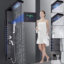Pannello doccia LED acciaio