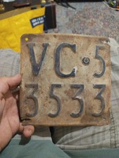 TARGA  D'EPOCA USO COLLEZIONE