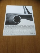 1965 ALITALIA AEREO MOTORE ALA PUBBLICITA EPOCA  VINTAGE AD