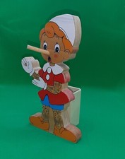 Pinocchio  PORTAMATITE  Vintage in legno marca Bortolucci-Made In ITALY 